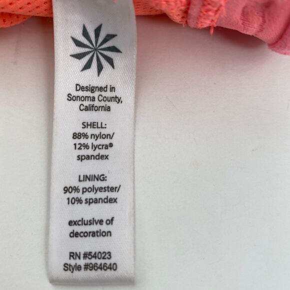 Athleta Freedom Sports Bra Criss Cross Back Rare Coral Pink 964640 Womens Sz Sm - Picture 10 of 13